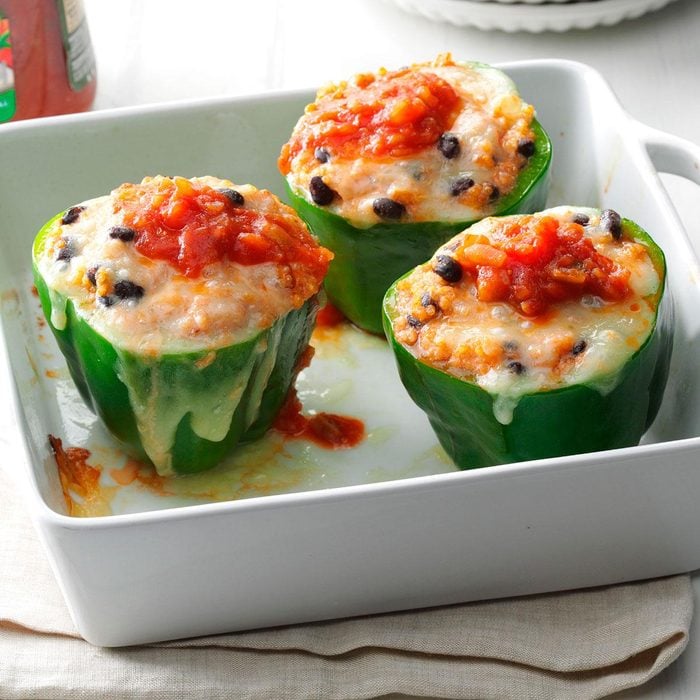 quinoa & Black bean stuffed peppers